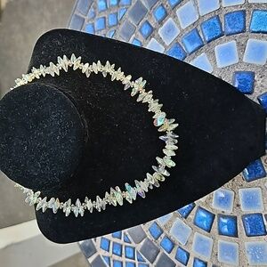 Vintage Lucite Spheres Aurora Borelis Necklace